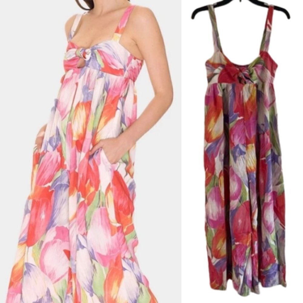 Anthropologie Pepaloves Wide Leg Floral Jumpsuit 30716.